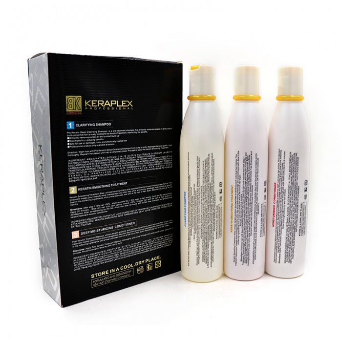 BK Keraplex Professional Brazilian Keratin Straightening Hair Treatment 3X300ml