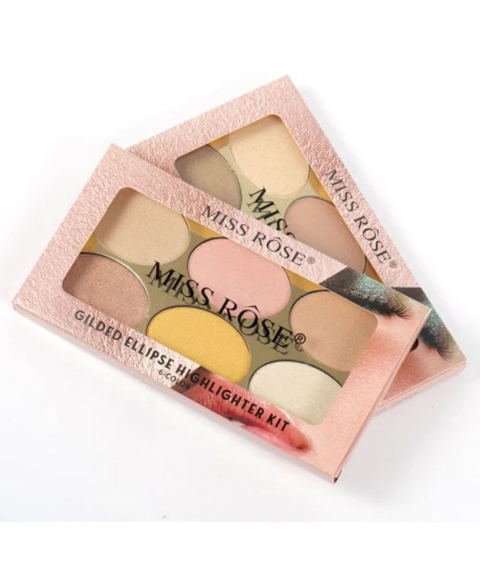 Miss Rose Gilded Ellipse Highlighters Kit