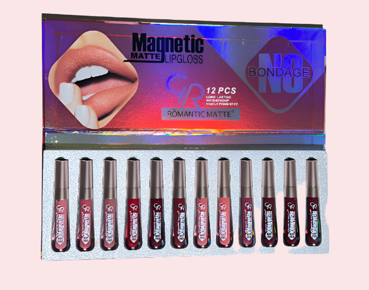 Romantic Matte Magnetic Matte Lip Gloss Pack of 12