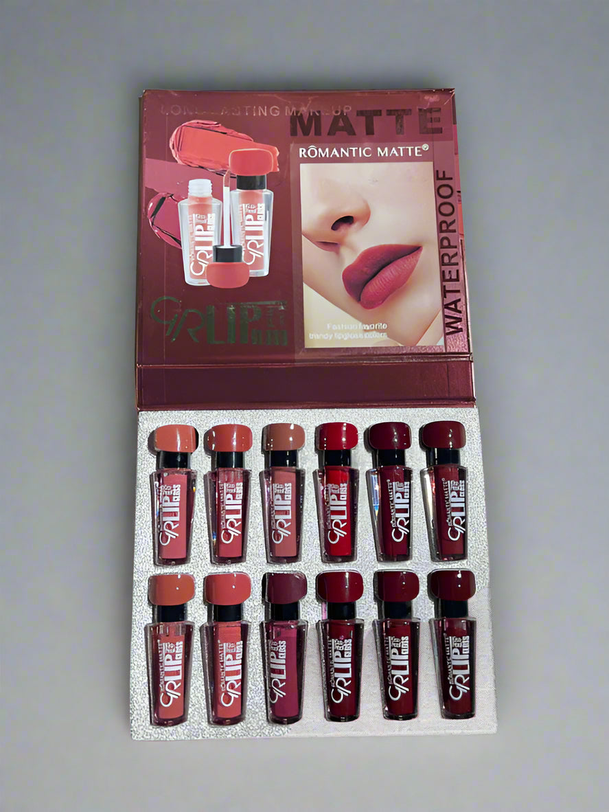 Romantic Matte GR Lip Gloss Pack of 12