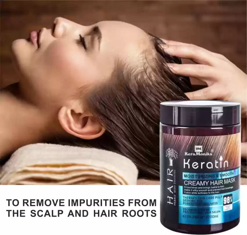 Keratin Moisturizing and Smooth Creamy Hair Mask 500ml