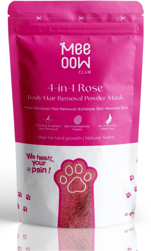 Mee Oow Club 10 Min Painless Body Wax Powder – Herbal Hair Removal Powder (100g)