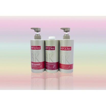 BK Keraplex Caviar Brazilian Keratin Hair Straightening Treatment 3x800ml