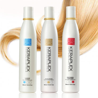BK Keraplex Professional Brazilian Keratin Straightening Hair Treatment 3X300ml