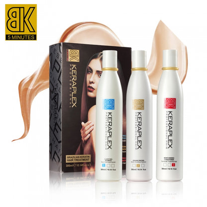 BK Keraplex Professional Brazilian Keratin Straightening Hair Treatment 3X300ml
