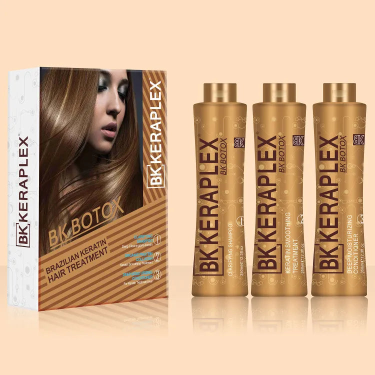 BK KERAPLEX BOTOX Brazilian Keratin Straightening Rebonding Hair Treatment 3X350ml