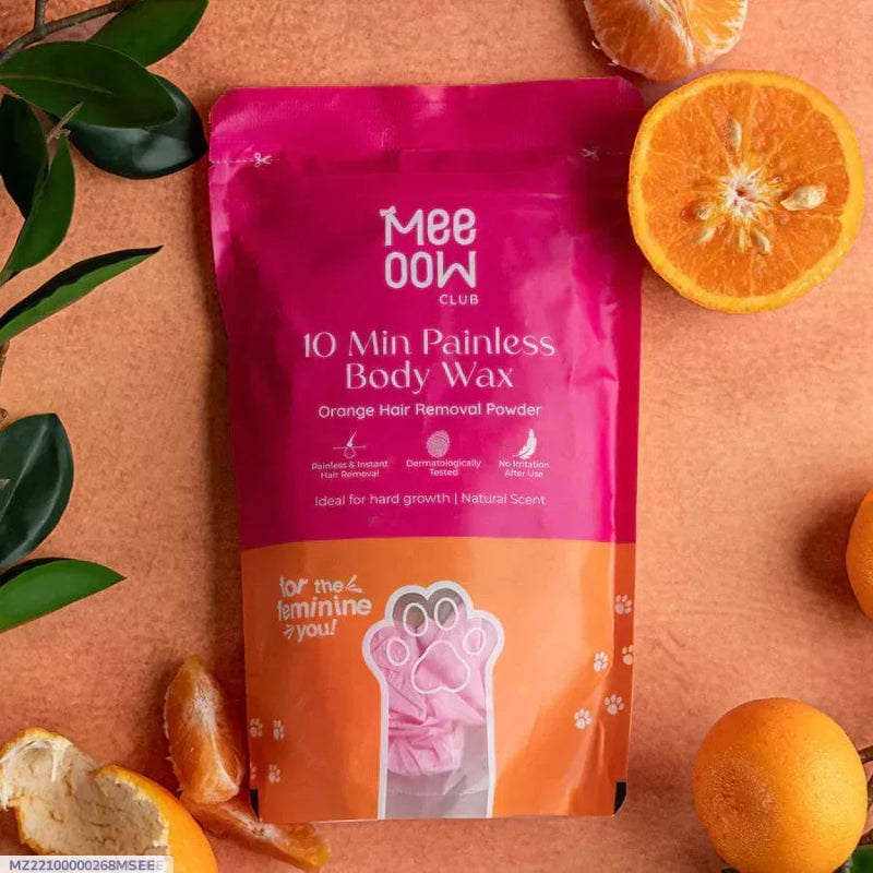 Mee Oow Club 10 Min Painless Body Wax Powder – Herbal Hair Removal Powder (100g)