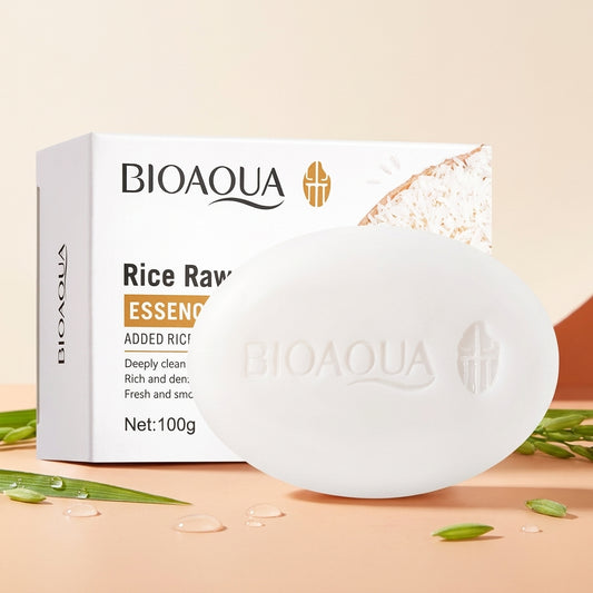 AI shoot - bioaqua-rice-raw-pulp-essence-soap-100g