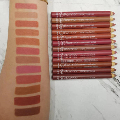 Flormar Matte Lip Liner Pencil (Pack of 12)