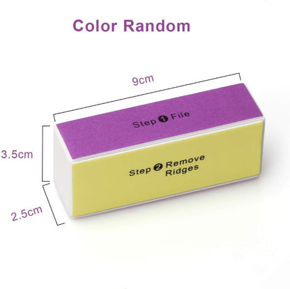 Colorful 4-Way Nail Buffer Block Shine Polisher, Manicure, Sanding Files