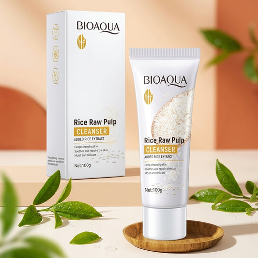 AI shoot - bioaqua-rice-raw-pulp-skin-whitening-product-facial-cleanser