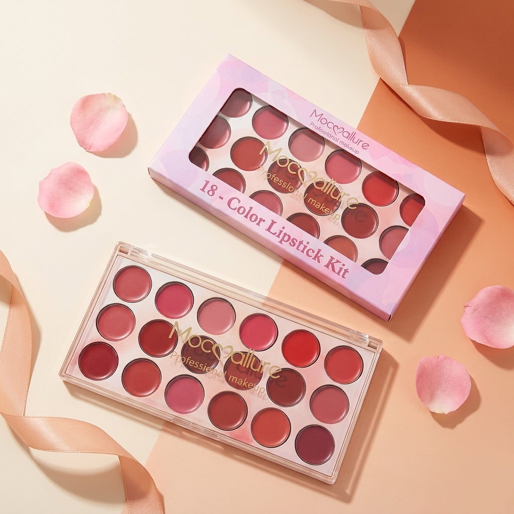 AI shoot - mocallure-lipstick-kit-18-colors