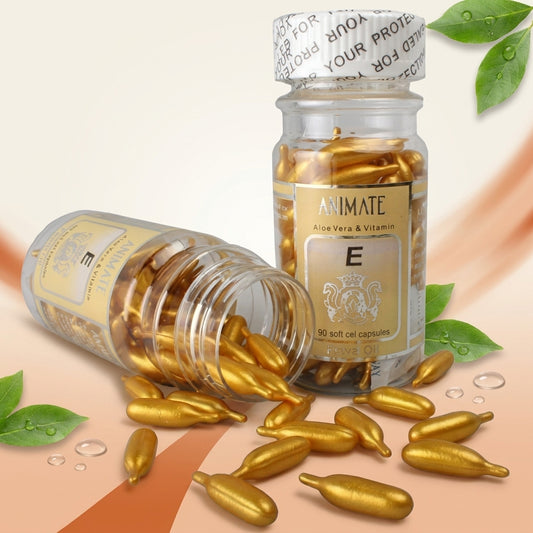AI shoot - animate-aloe-vera-vitamin-e-facial-oil-60-softgel-capsules
