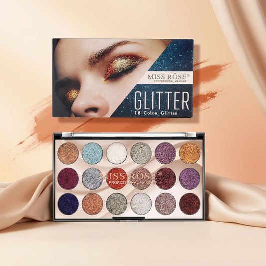 AI shoot - miss-rose-18-color-sequin-glitter-eyeshadow-palette