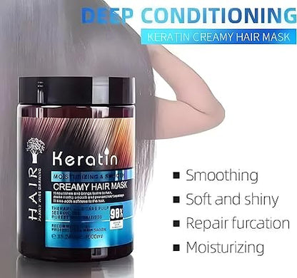 Keratin Moisturizing & Smooth Creamy Hair Mask 1000ml