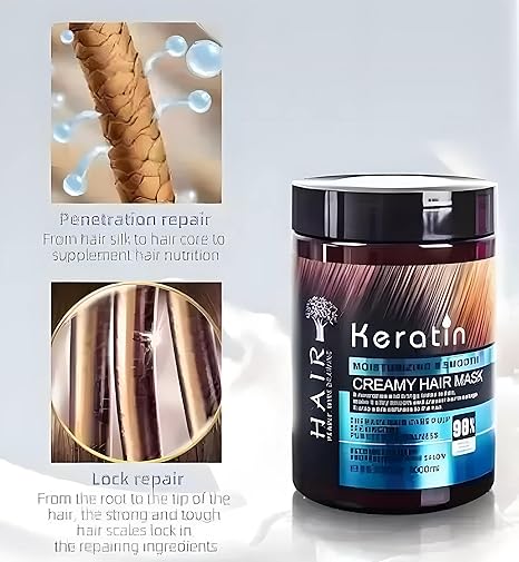 Keratin Moisturizing & Smooth Creamy Hair Mask 1000ml