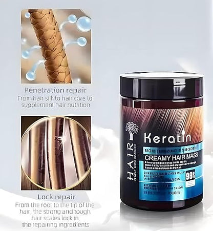 Keratin Moisturizing & Smooth Creamy Hair Mask 1000ml