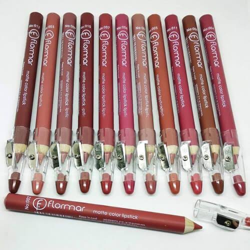 Flormar Matte Lip Liner Pencil (Pack of 12)