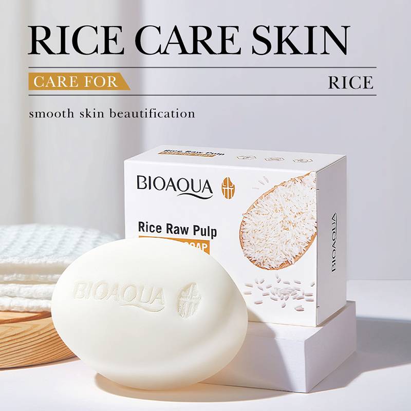Bioaqua Rice Raw Pulp Essence Soap - 100G
