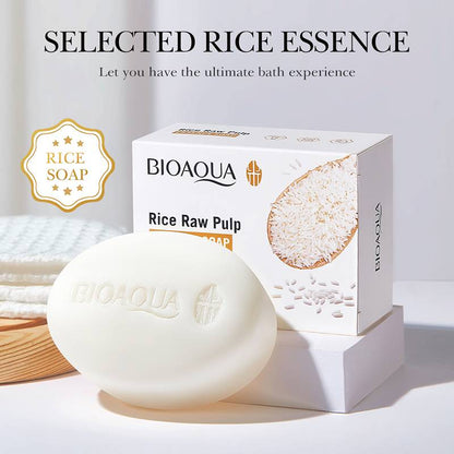 Bioaqua Rice Raw Pulp Essence Soap - 100G