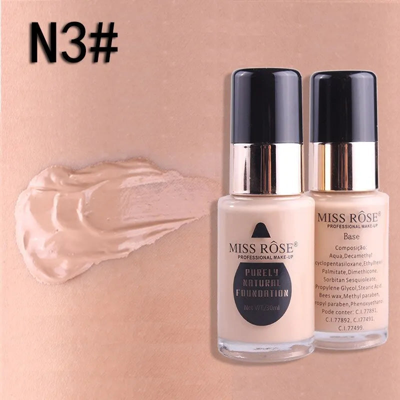 Miss Rose Purely Natural Foundation 30ml