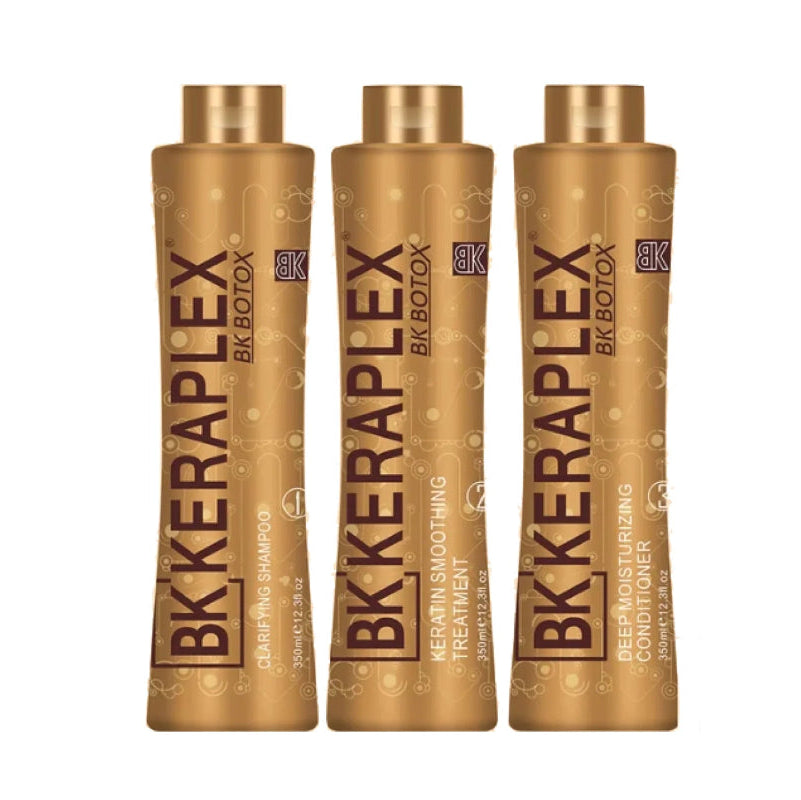 BK KERAPLEX BOTOX Brazilian Keratin Straightening Rebonding Hair Treatment 3X350ml