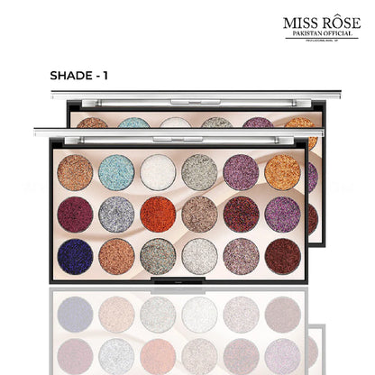MISS ROSE 18-Color Sequin Glitter Eyeshadow Palette