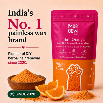 Mee Oow Club 10 Min Painless Body Wax Powder – Herbal Hair Removal Powder (100g)