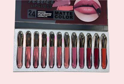 Romantic Matte Velvet Lip Gloss Pack of 12