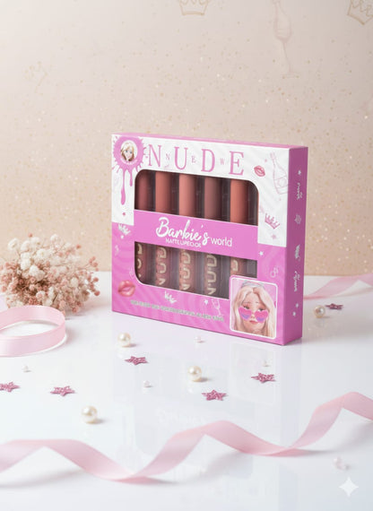 Barbie's World Matte Lip Gloss Pack of 6