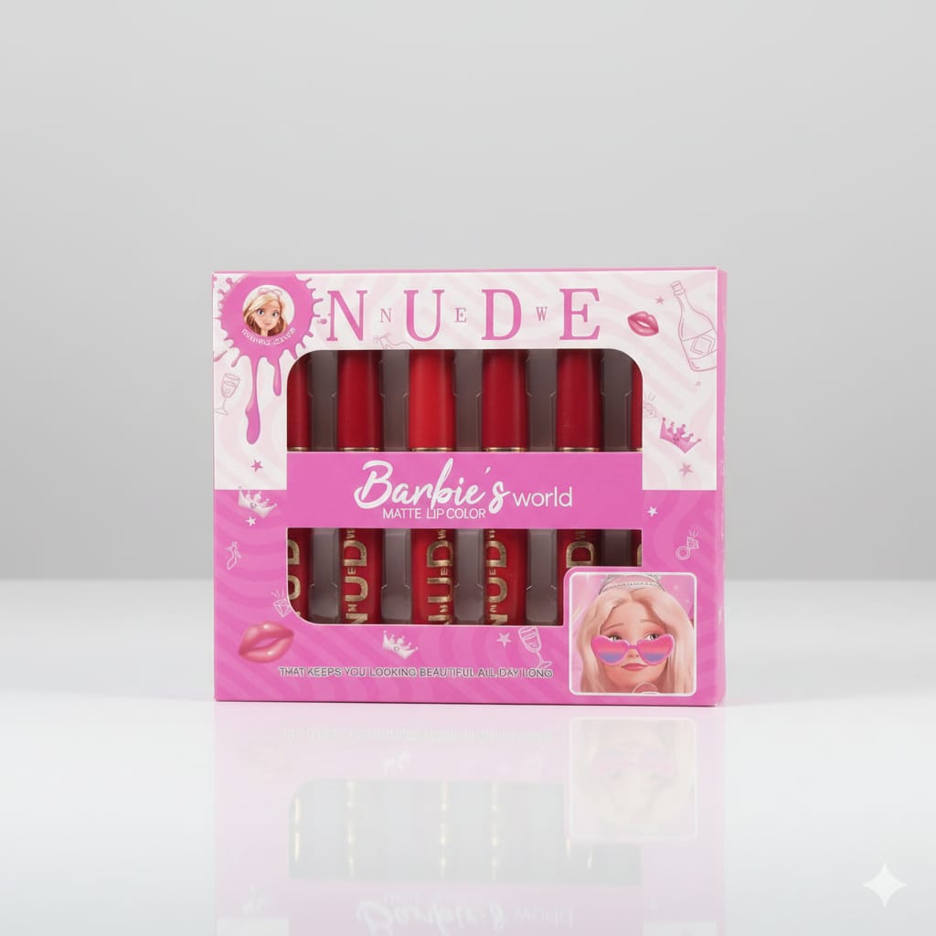 Barbie's World Matte Lip Gloss Pack of 6