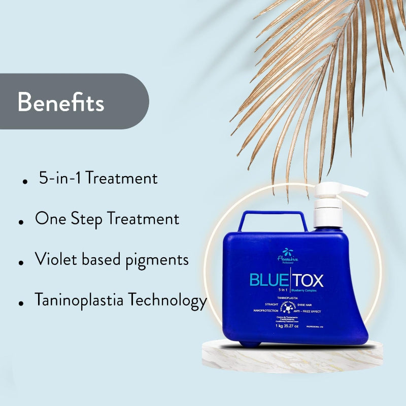 Floractive Blue Tox Hair Botox Taninoplastia Straightening Shine Hair 1kg