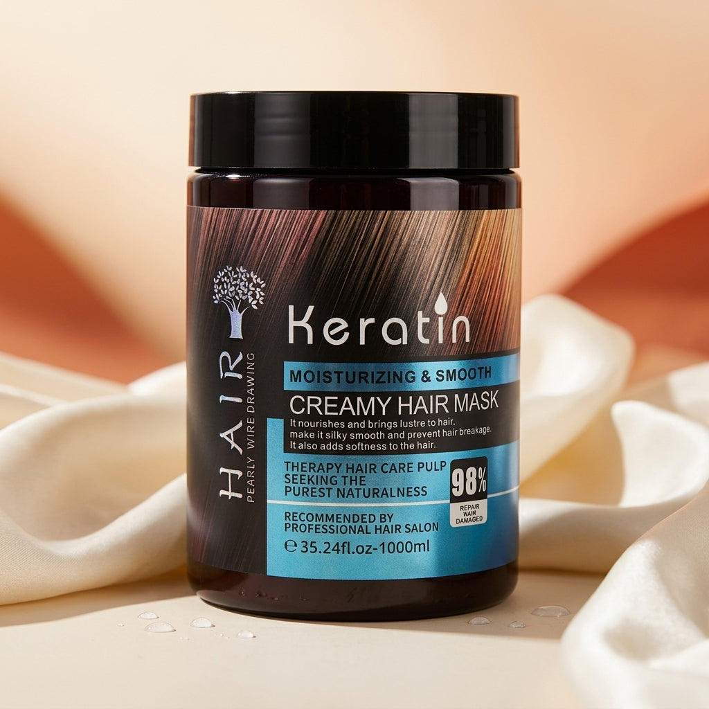 AI shoot - keratin-moisturizing-smooth-creamy-hair-mask-1000ml