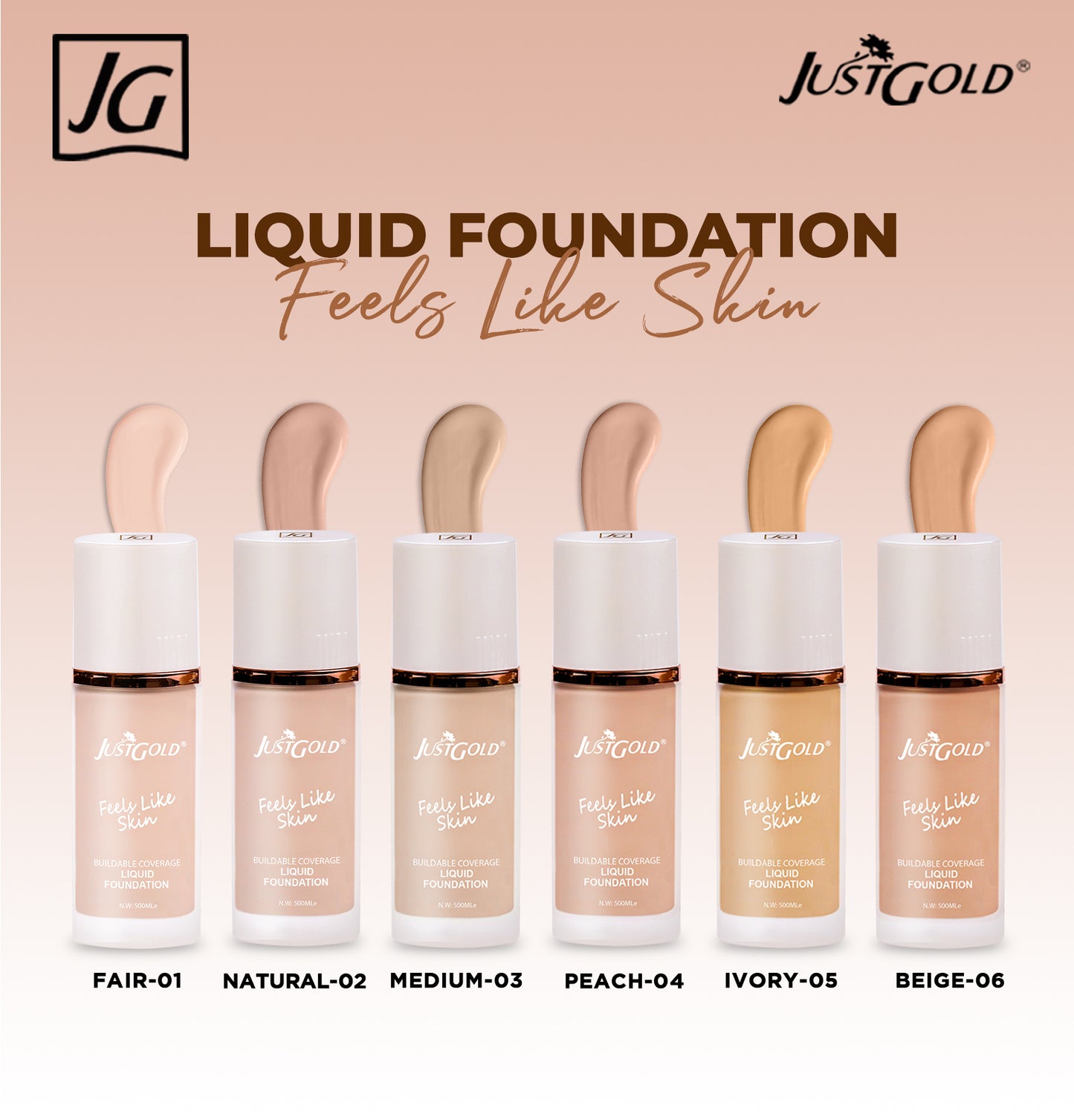 Just Gold Liquid Foundations