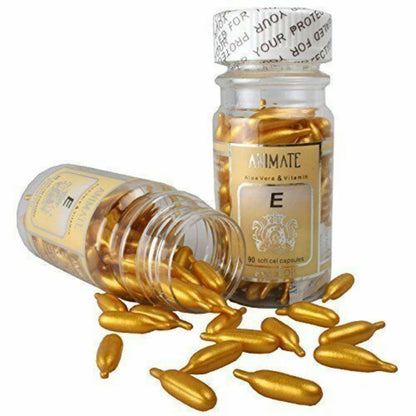 Animate Aloe Vera & Vitamin E Facial Oil 60 Softgel Capsules